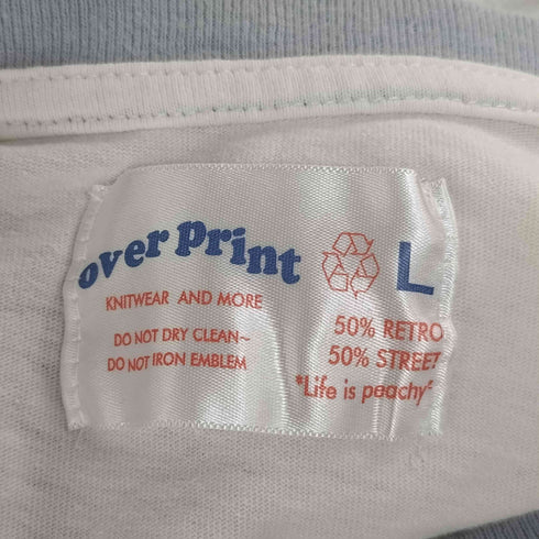 オーバープリント OVER PRINT リンガーTシャツ メンズ JPN:L